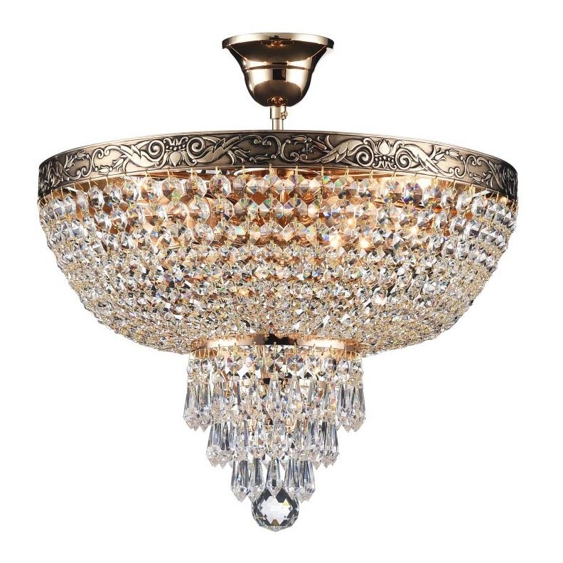 Maytoni DIA890-CL-05-G - Fäst ljuskrona PALACE 5xE27/60W/230V