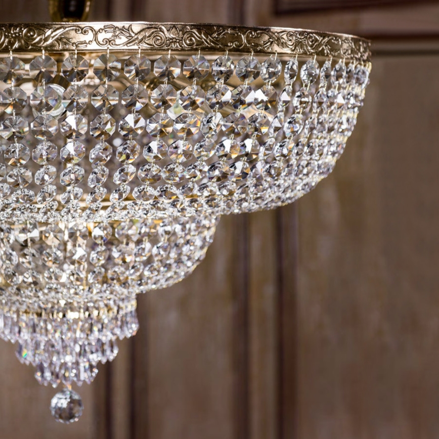 Maytoni DIA890-CL-18-G - Fäst ljuskrona PALACE 18xE27/60W/230V