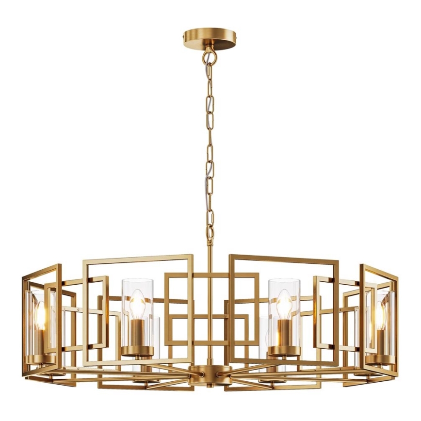 Maytoni H009PL-08G - Ljuskrona på kedja BOWI 8xE14/40W/230V