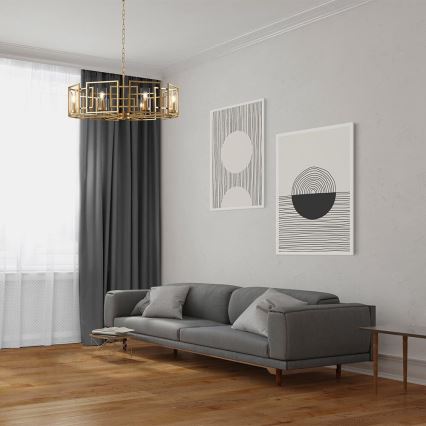 Maytoni H009PL-08G - Ljuskrona på kedja BOWI 8xE14/40W/230V