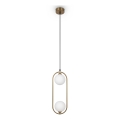 Maytoni MOD013PL-02BS1 - Ljuskrona med textilsladd RING 2xG9/25W/230V mässing
