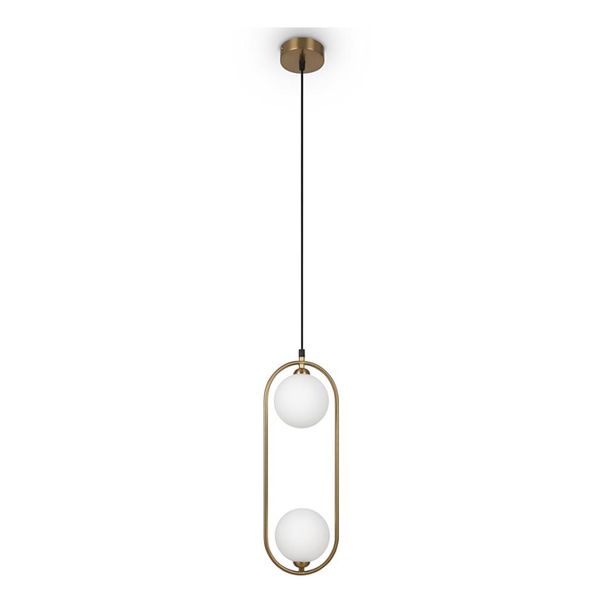 Maytoni MOD013PL-02BS1 - Ljuskrona med textilsladd RING 2xG9/25W/230V mässing