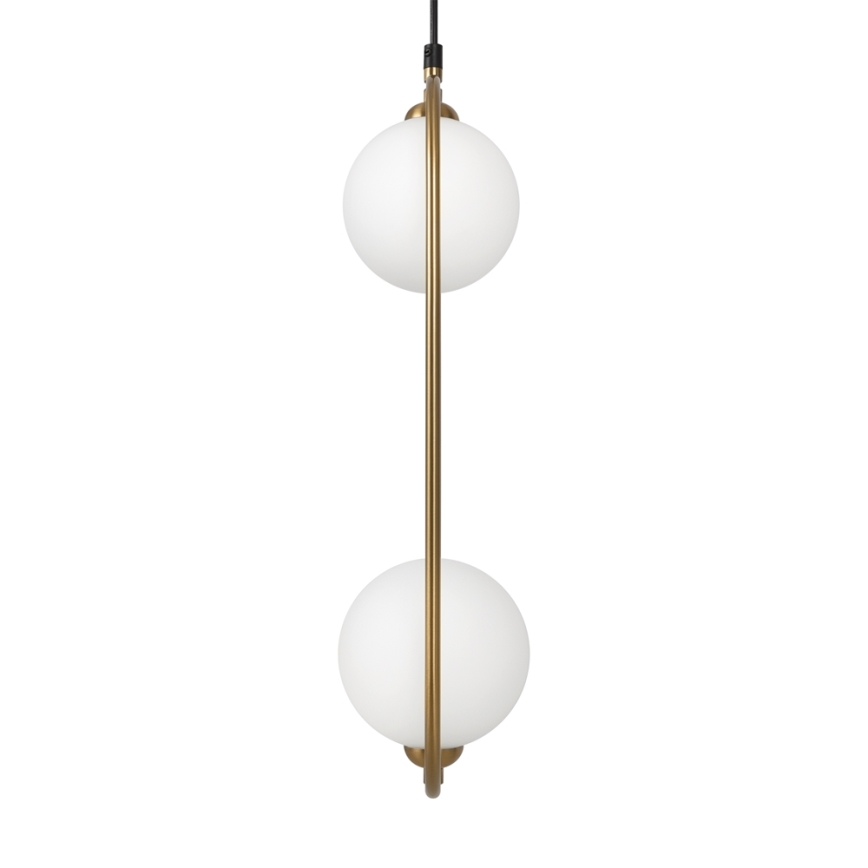 Maytoni MOD013PL-02BS1 - Ljuskrona med textilsladd RING 2xG9/25W/230V mässing