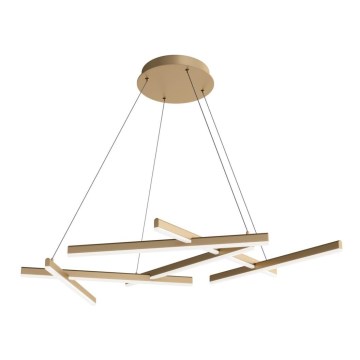 Maytoni MOD016PL-L75MG3K - LED ljuskrona med textilsladd LINE LED/79W/230V guld