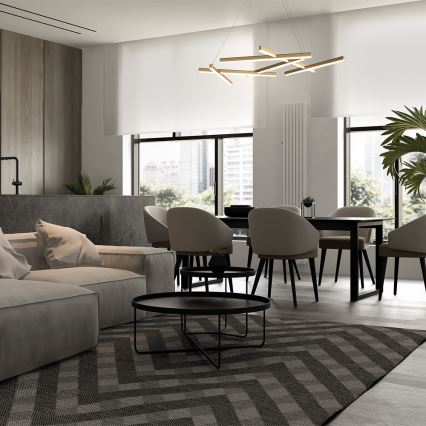 Maytoni MOD016PL-L75MG3K - LED ljuskrona med textilsladd LINE LED/79W/230V guld