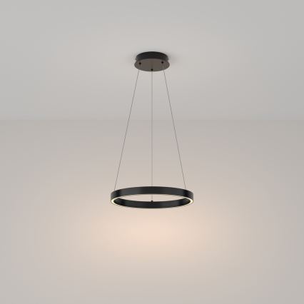 Maytoni MOD058PL-L22B3K - LED ljuskrona med textilsladd RIM LED/25W/230V 3000K diameter 40 cm svart