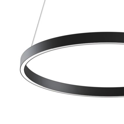 Maytoni MOD058PL-L32B3K - LED ljuskrona med textilsladd RIM LED/37W/230V 3000K diameter 60 cm svart