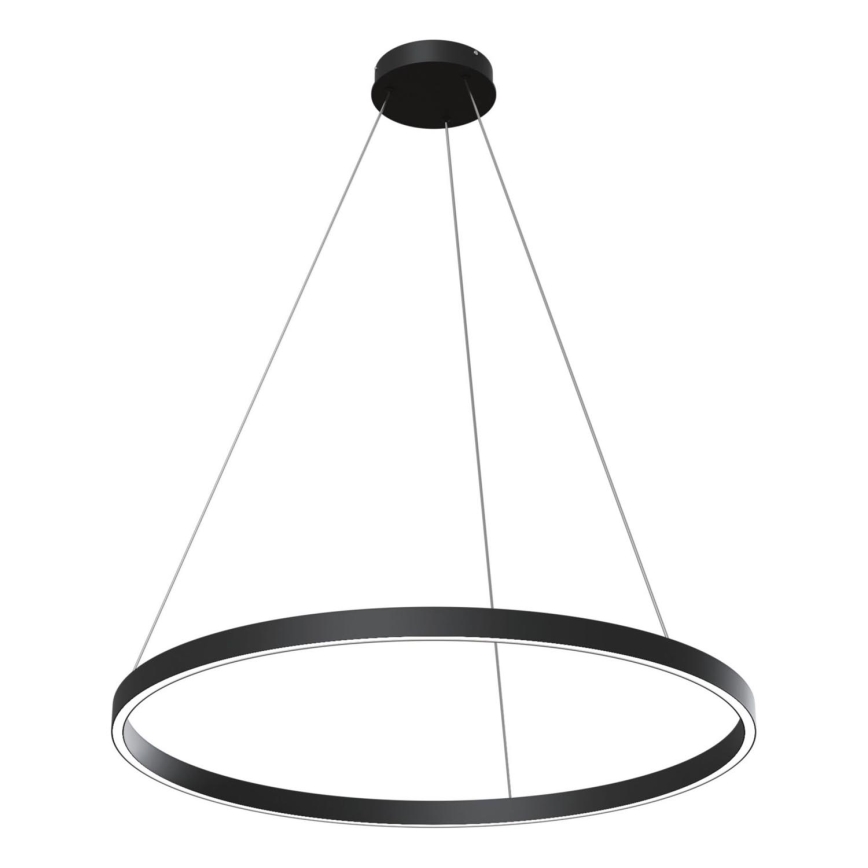 Maytoni MOD058PL-L42B4K - LED ljuskrona med textilsladd RIM LED/51W/230V 4000K diameter 80 cm svart
