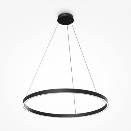 Maytoni MOD058PL-L42B4K - LED ljuskrona med textilsladd RIM LED/51W/230V 4000K diameter 80 cm svart
