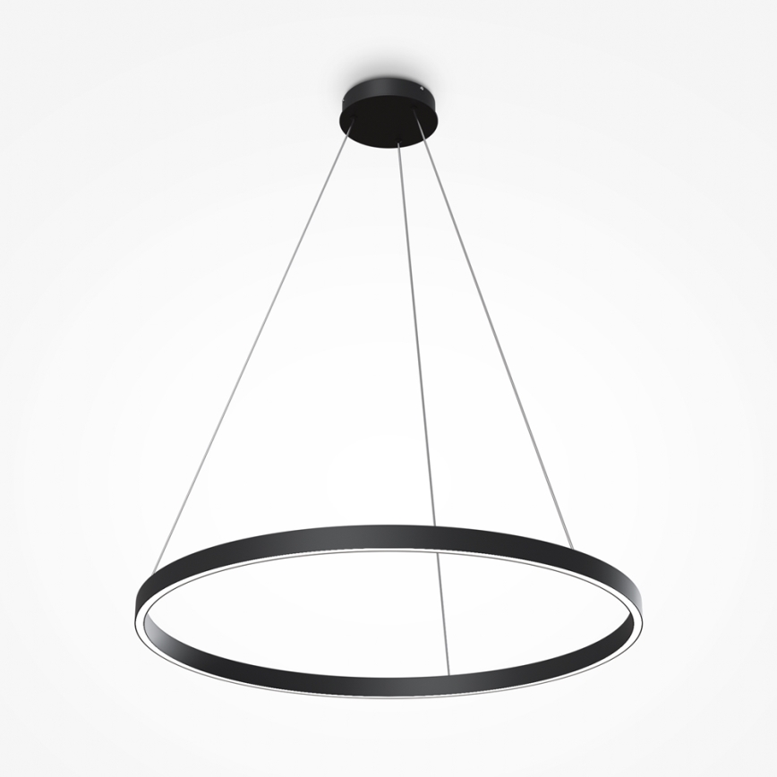 Maytoni MOD058PL-L42B4K - LED ljuskrona med textilsladd RIM LED/51W/230V 4000K diameter 80 cm svart