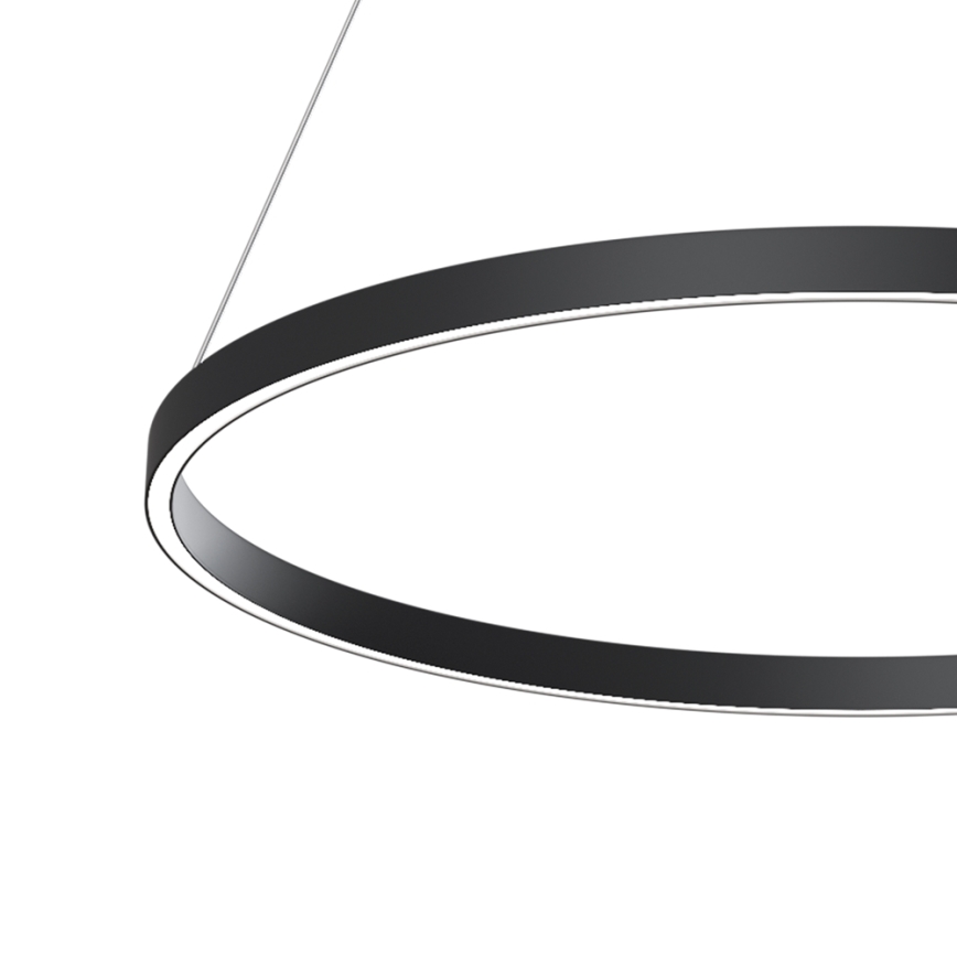 Maytoni MOD058PL-L42B4K - LED ljuskrona med textilsladd RIM LED/51W/230V 4000K diameter 80 cm svart