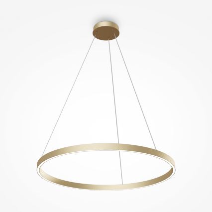 Maytoni MOD058PL-L42BS4K - LED ljuskrona med textilsladd RIM LED/51W/230V 4000K diameter 80 cm guld