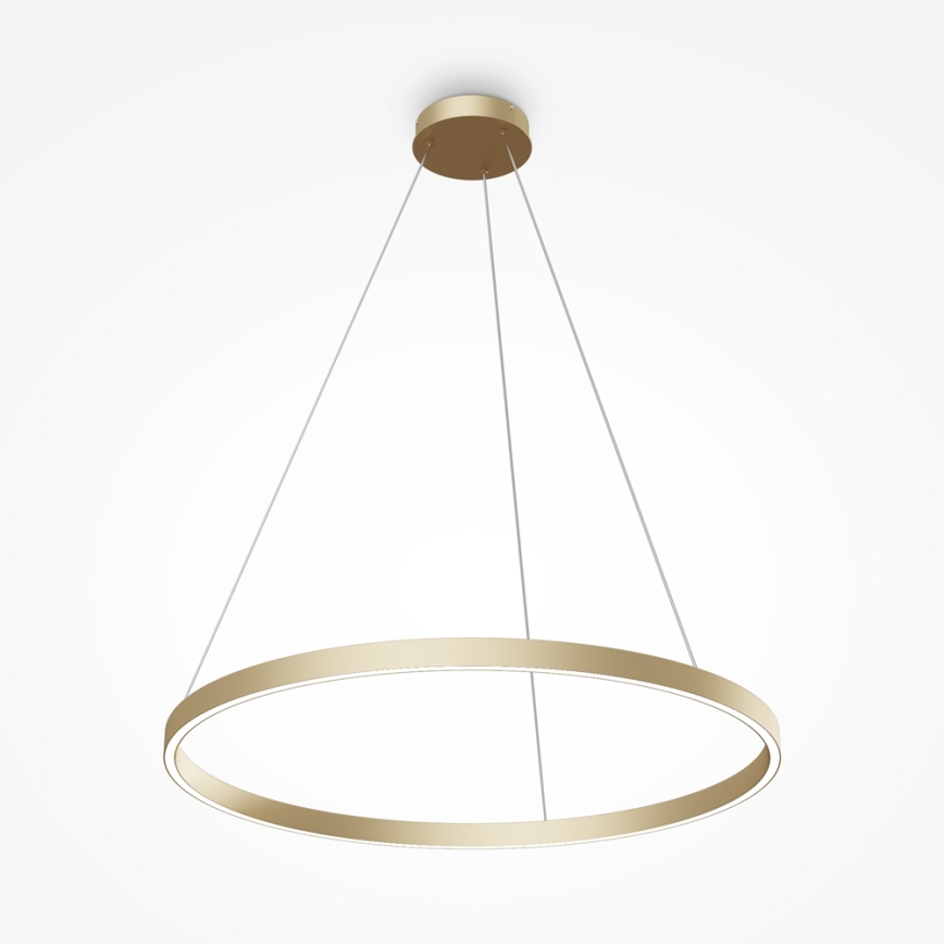 Maytoni MOD058PL-L42BS4K - LED ljuskrona med textilsladd RIM LED/51W/230V 4000K diameter 80 cm guld