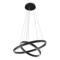 Maytoni MOD058PL-L55B3K - LED ljuskrona med textilsladd RIM LED/61W/230V 3000K diameter 60 cm svart