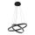 Maytoni MOD058PL-L55B3K - LED ljuskrona med textilsladd RIM LED/61W/230V 3000K diameter 60 cm svart