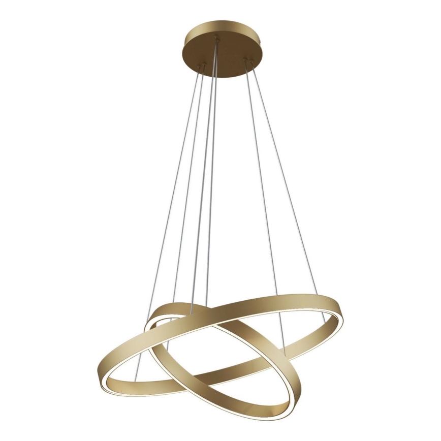 Maytoni MOD058PL-L55BS3K - LED ljuskrona med textilsladd RIM LED/61W/230V 3000K diameter 60 cm guld