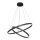 Maytoni MOD058PL-L74B3K - LED ljuskrona med textilsladd RIM LED/88W/230V 3000K diameter 80 cm svart