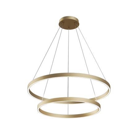 Maytoni MOD058PL-L74BS3K - LED ljuskrona med textilsladd RIM LED/88W/230V 3000K diameter 80 cm guld
