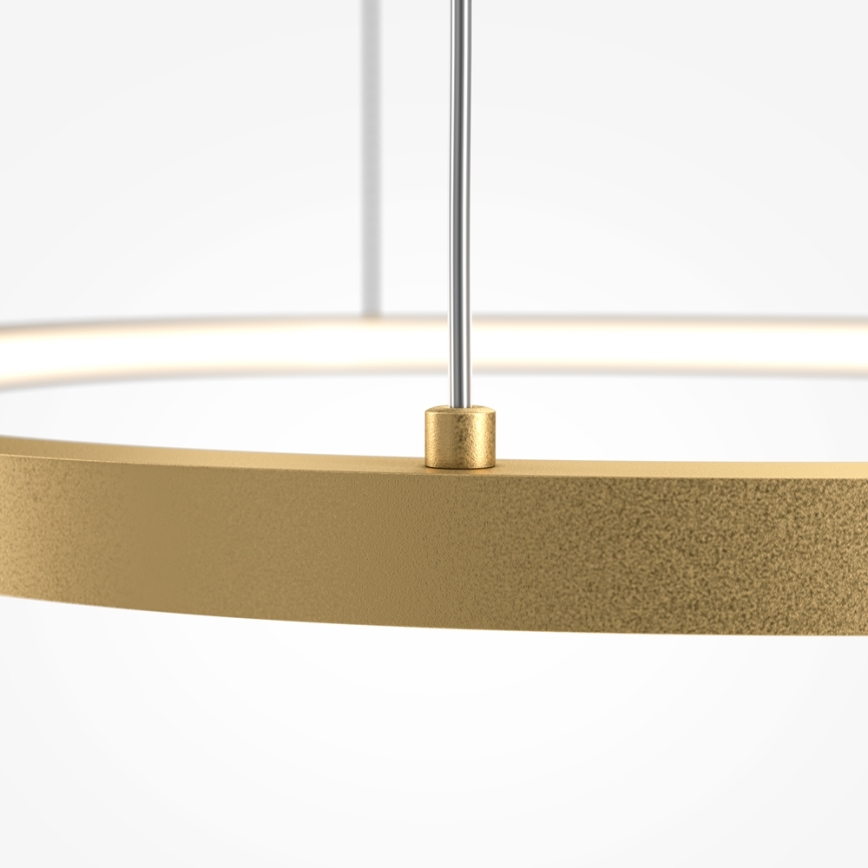 Maytoni MOD072PL-L28BS3K1 - LED ljuskrona med textilsladd GLINT LED/24W/230V guld diameter 60 cm