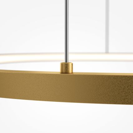 Maytoni MOD072PL-L36BSK1 - LED ljuskrona med textilsladd GLINT LED/36W/230V guld diameter 80 cm