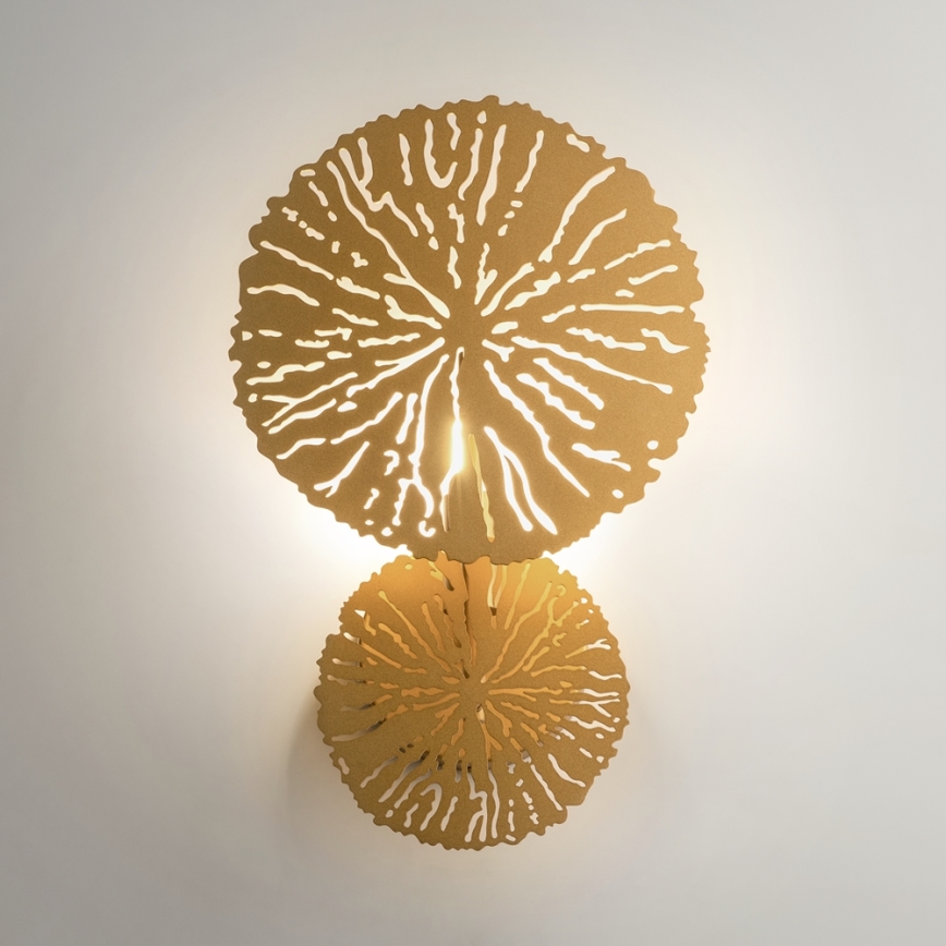 Maytoni MOD082WL-01G - Vägglampa LOVETANN 1xE14/40W/230V guld