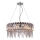 Maytoni MOD097PL-08CH - Ljuskrona med textilsladd HAIL 8xE14/40W/230V diameter 60,5 cm skinande krom