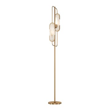 Maytoni MOD099FL-02G - Golvlampa MARMO 2xG9/40W/230V