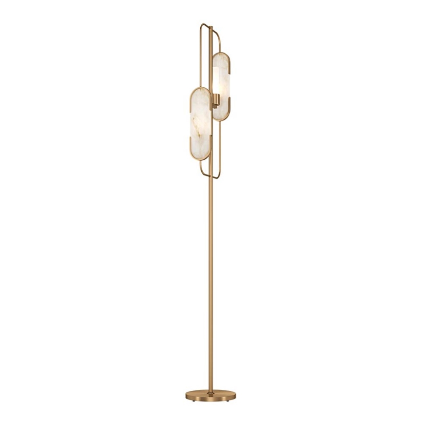 Maytoni MOD099FL-02G - Golvlampa MARMO 2xG9/40W/230V