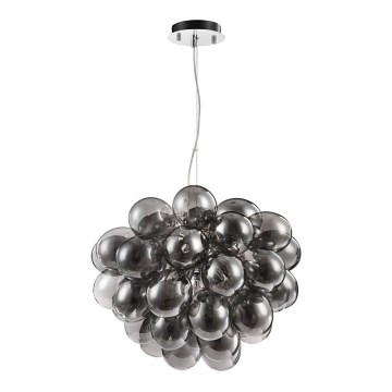 Maytoni MOD112-08-N - Ljuskrona med textilsladd BALBO 8xG9/28W/230V grå