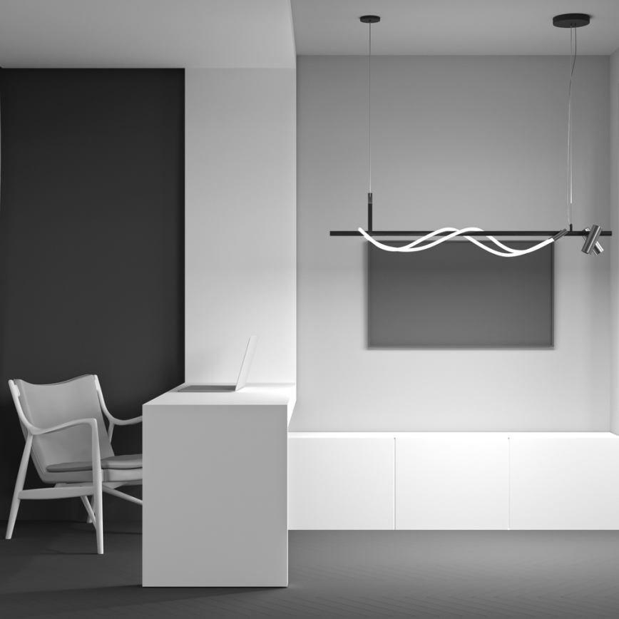 Maytoni MOD166PL-L30GB3K - LED ljuskrona med textilsladd TAU LED/42W/230V