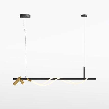 Maytoni MOD166PL-L30GB3K - LED ljuskrona med textilsladd TAU LED/42W/230V