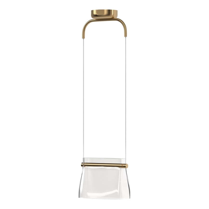 Maytoni MOD170PL-L8BS3K - LED ljuskrona med textilsladd CABARET LED/8W/230V guld