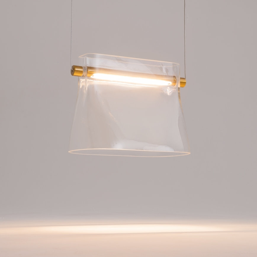 Maytoni MOD170PL-L8BS3K - LED ljuskrona med textilsladd CABARET LED/8W/230V guld