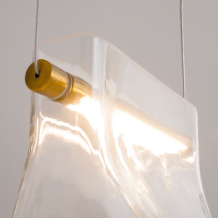Maytoni MOD170PL-L8BS3K - LED ljuskrona med textilsladd CABARET LED/8W/230V guld