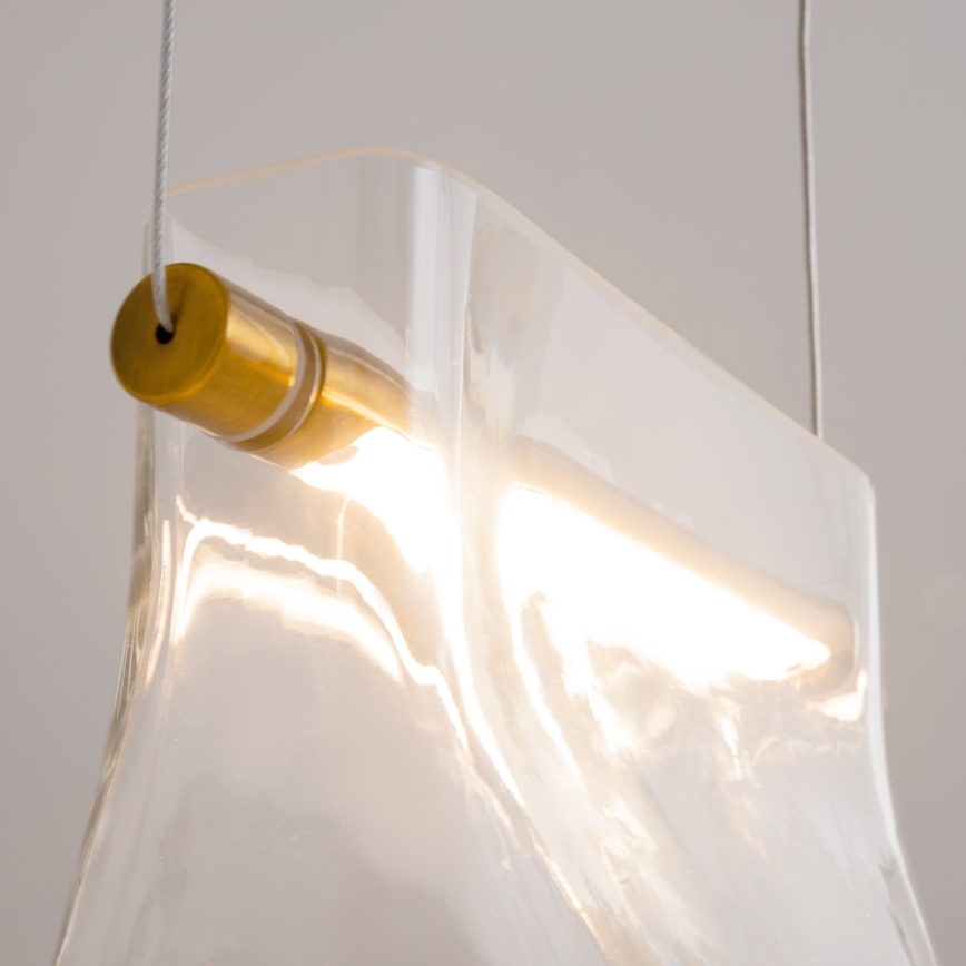 Maytoni MOD170PL-L8BS3K - LED ljuskrona med textilsladd CABARET LED/8W/230V guld