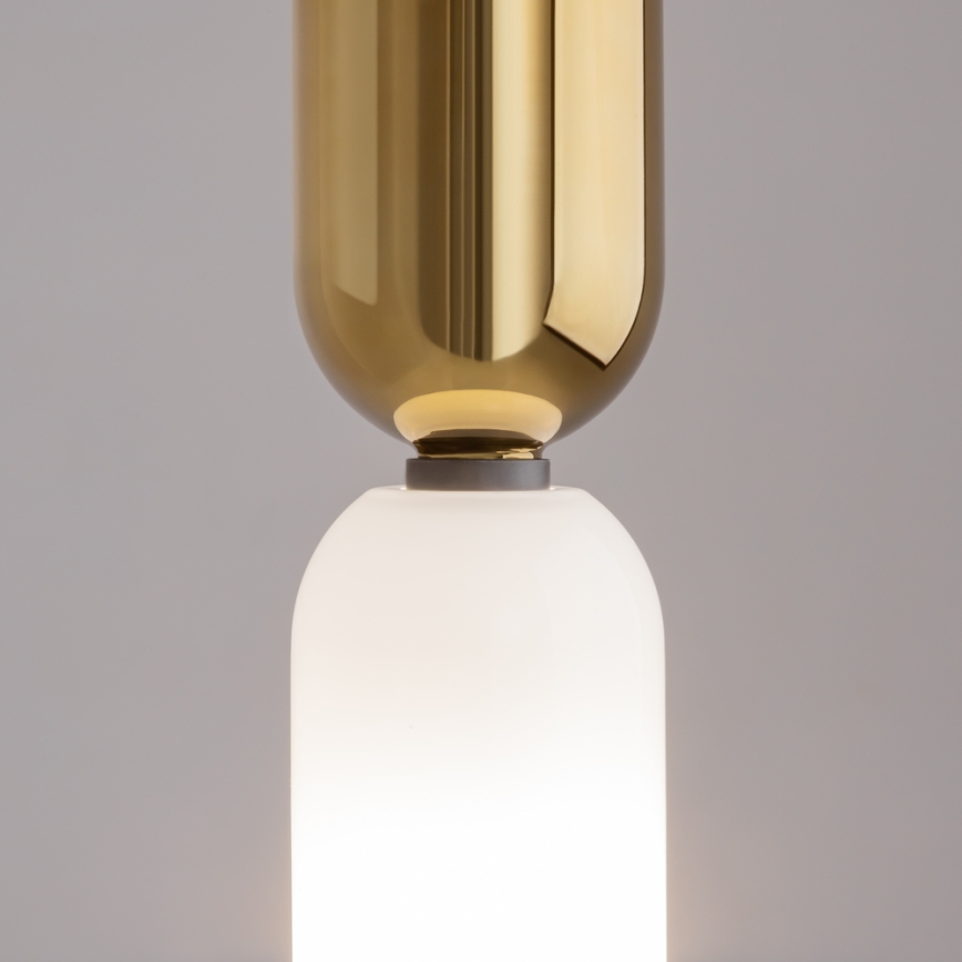 Maytoni MOD177PL-01G - Ljuskrona med textilsladd MEMORY 1xE14/40W/230V guld/vit
