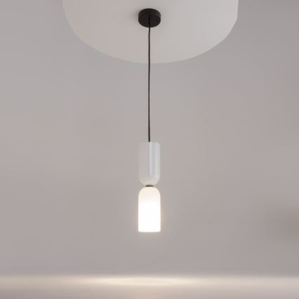 Maytoni MOD177PL-01W - Ljuskrona med textilsladd MEMORY 1xE14/40W/230V vit