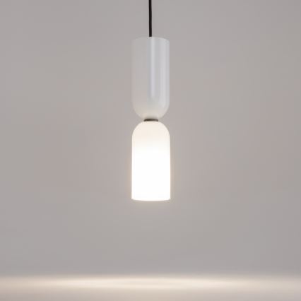 Maytoni MOD177PL-01W - Ljuskrona med textilsladd MEMORY 1xE14/40W/230V vit
