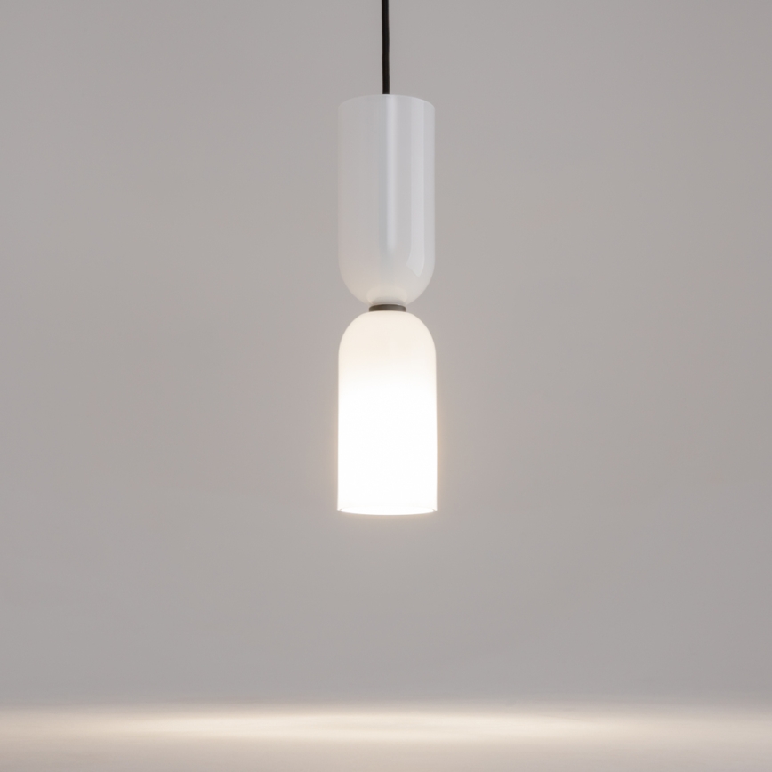 Maytoni MOD177PL-01W - Ljuskrona med textilsladd MEMORY 1xE14/40W/230V vit