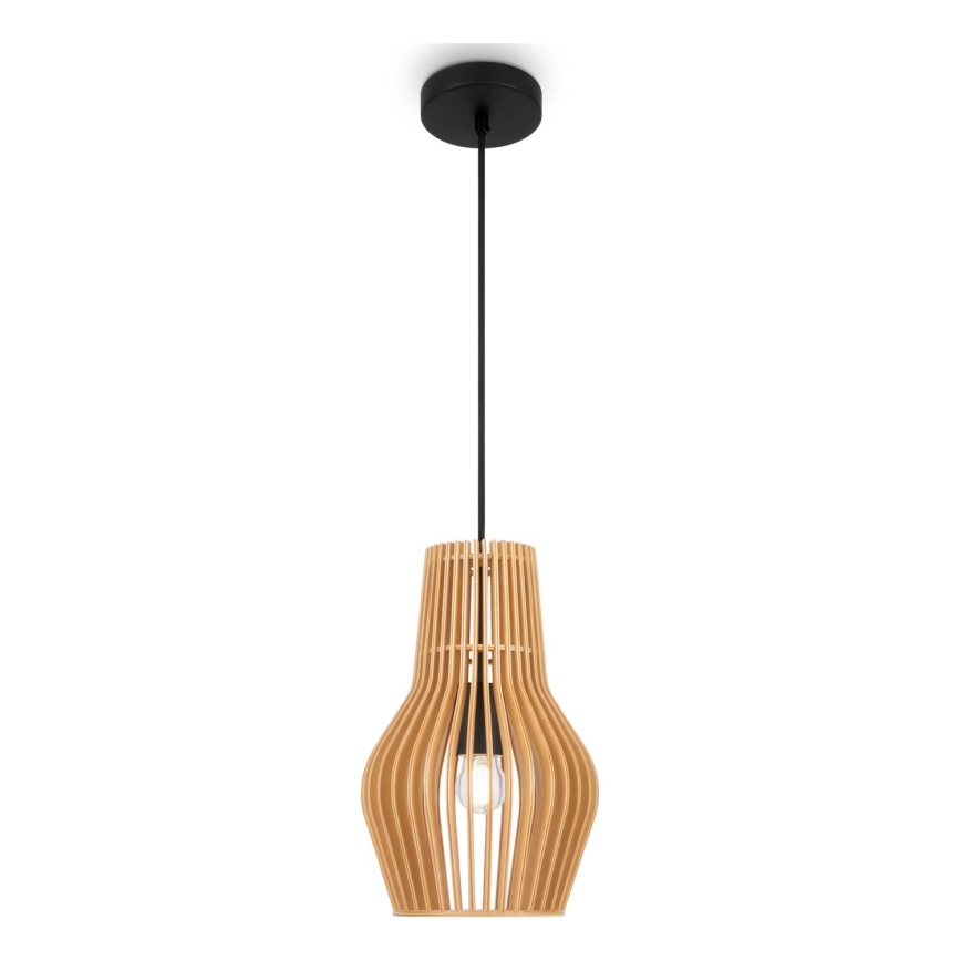 Maytoni MOD191PL-01W - Ljuskrona med textilsladd ROOTS 1xE27/40W/230V diameter 20 cm beige