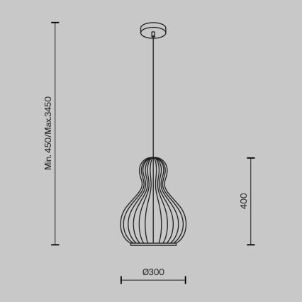 Maytoni MOD192PL-01W1 - Ljuskrona med textilsladd ROOTS 1xE27/40W/230V diameter 30 cm beige