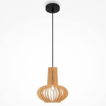 Maytoni MOD193PL-01W - Ljuskrona med textilsladd ROOTS 1xE27/40W/230V diameter 22,5 cm beige