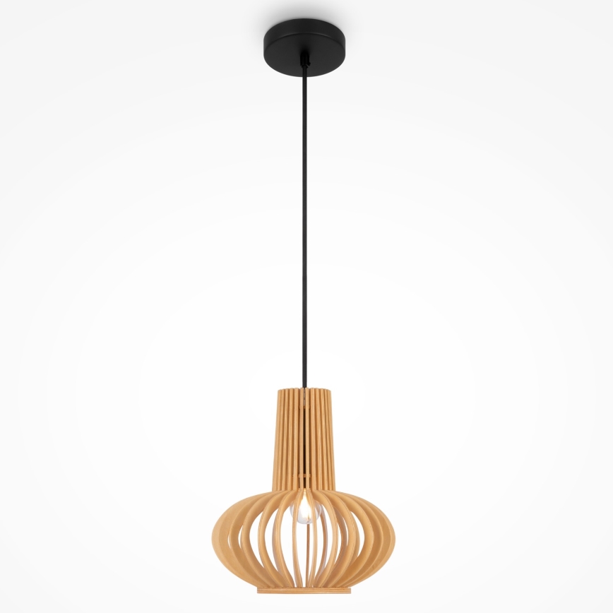 Maytoni MOD193PL-01W - Ljuskrona med textilsladd ROOTS 1xE27/40W/230V diameter 22,5 cm beige