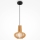 Maytoni MOD193PL-01W - Ljuskrona med textilsladd ROOTS 1xE27/40W/230V diameter 22,5 cm beige