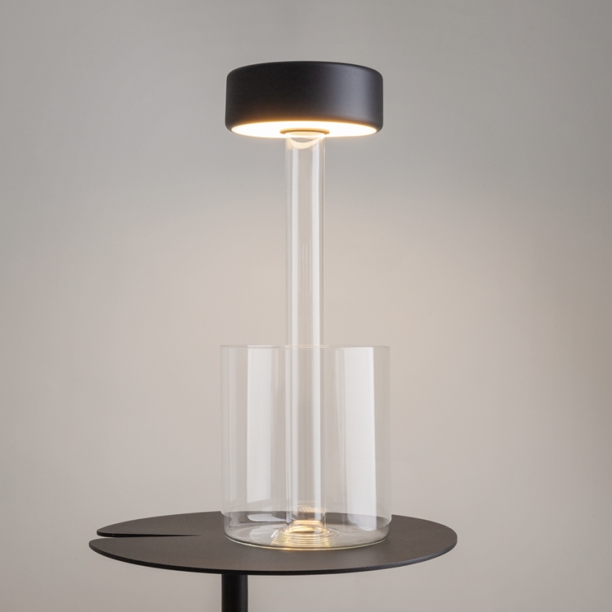 Maytoni MOD229TL-L3B3K1 - LED Ljusreglerad uppladdningsbar bärbar bordslampa LED/3W/5V 2200-4000K svart/genomskinlig