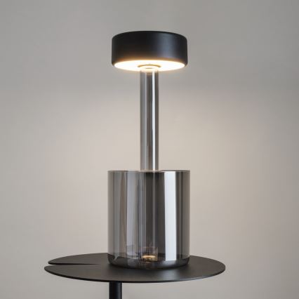 Maytoni MOD229TL-L3B3K3 - LED Ljusreglerad uppladdningsbar bärbar bordslampa LED/3W/5V 2200-4000K svart/grå