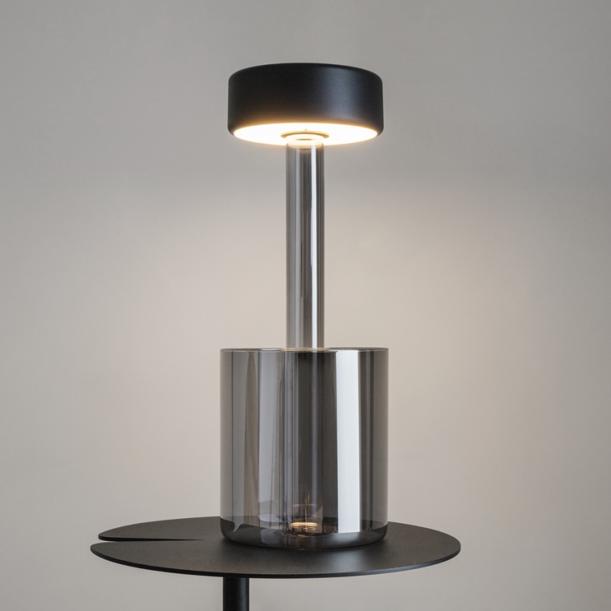 Maytoni MOD229TL-L3B3K3 - LED Ljusreglerad uppladdningsbar bärbar bordslampa LED/3W/5V 2200-4000K svart/grå
