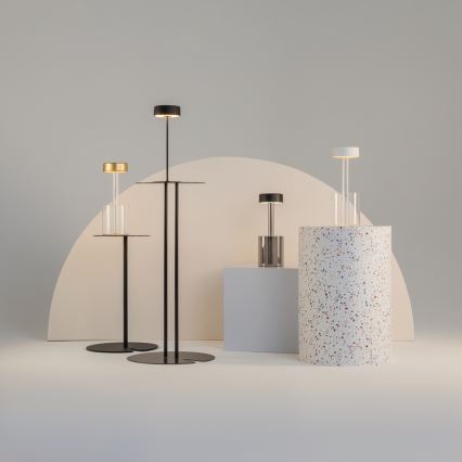 Maytoni MOD229TL-L3G3K1 - LED Ljusreglerad uppladdningsbar bärbar bordslampa LED/3W/5V 2200-4000K guld/genomskinlig