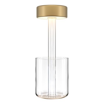 Maytoni MOD229TL-L3G3K1 - LED Ljusreglerad uppladdningsbar bärbar bordslampa LED/3W/5V 2200-4000K guld/genomskinlig