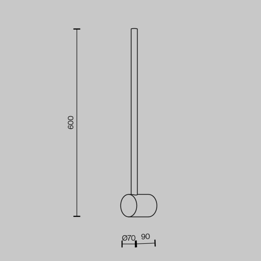 Maytoni MOD237WL-L6BS3K - LED väggbelysning LIGHT STICK LED/7W/230V 3000K guld